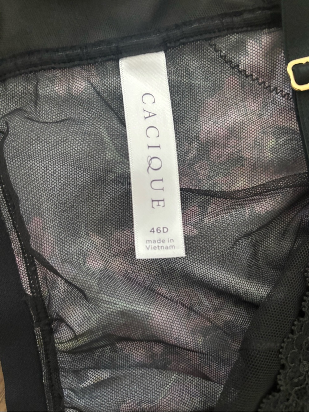 Cacique Floral Printed Front-Close Triangle No-Wire Bra - Picture 11 of 12